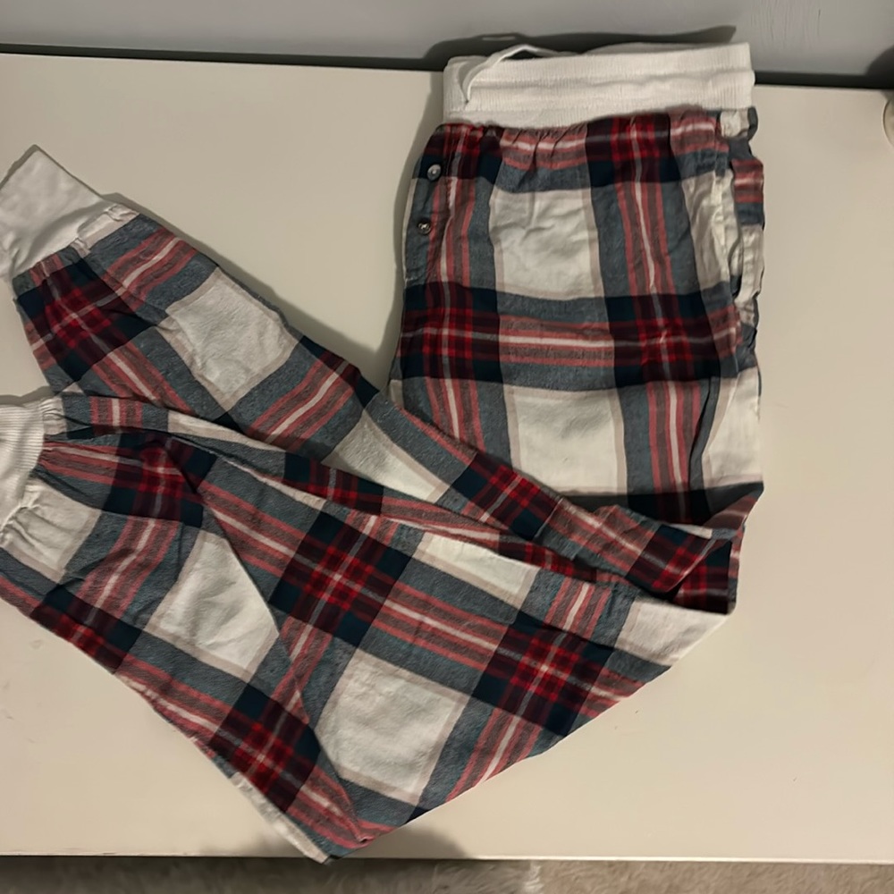multicolored plaid pj pants
